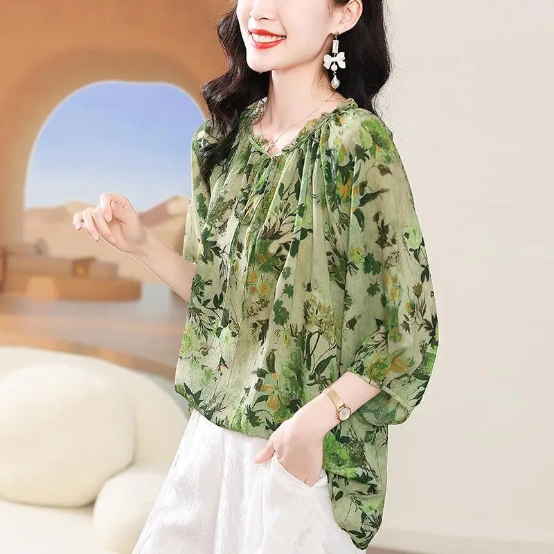 Joanna - Versatile chiffon blouse top