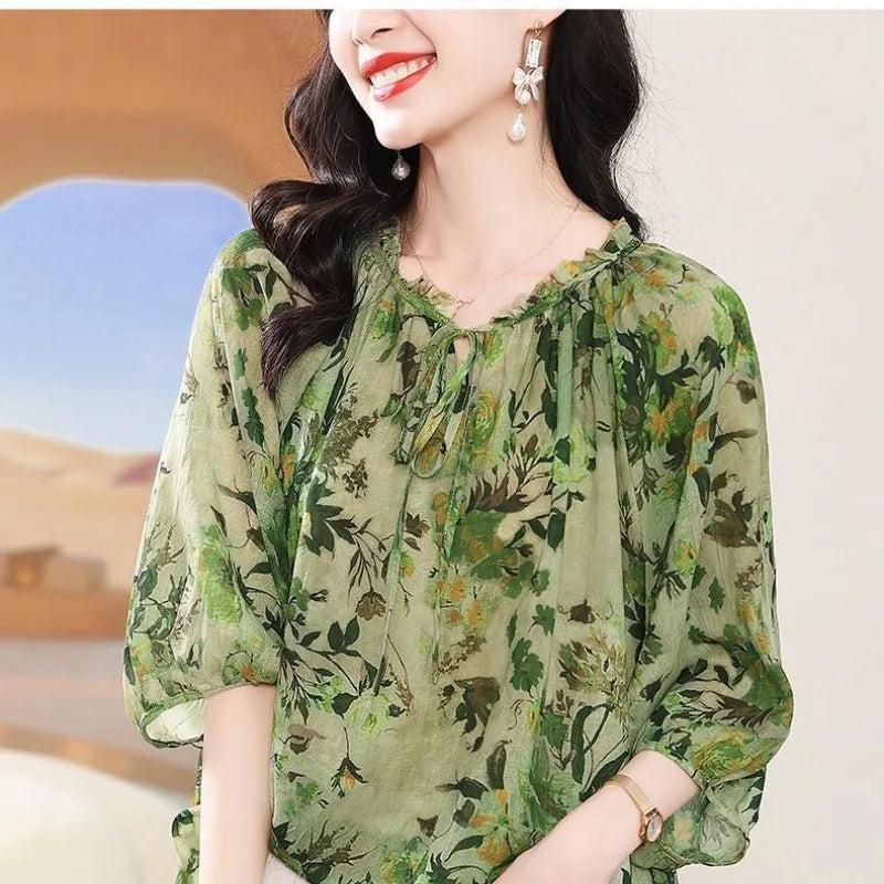 Joanna - Versatile chiffon blouse top