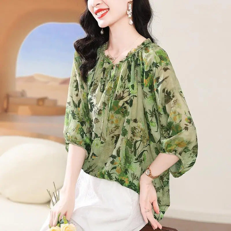 Joanna - Versatile chiffon blouse top