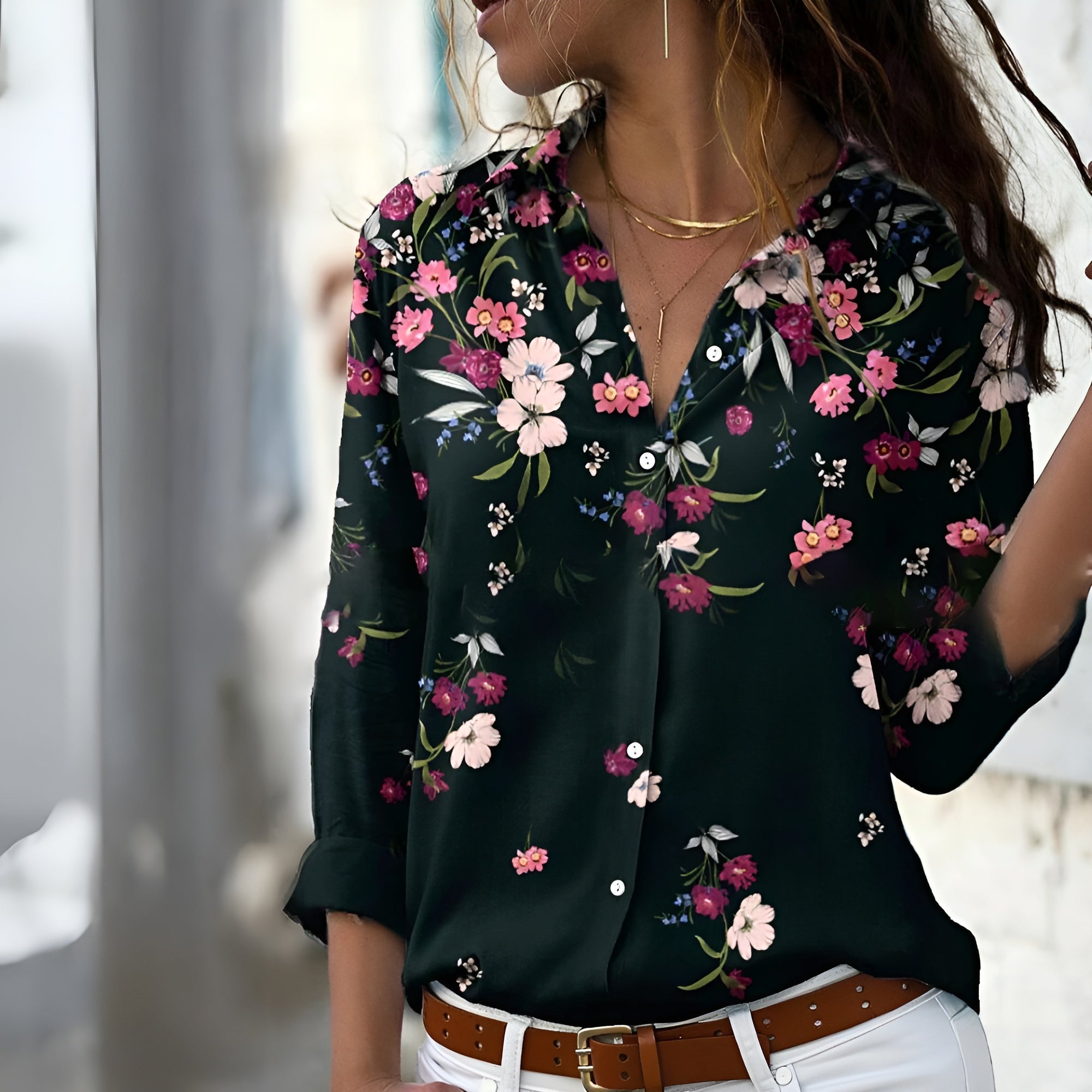 Esmee - Lässige Damen Bluse mit Muster