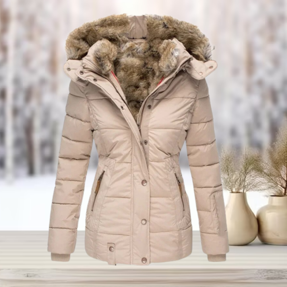 Flauschige Frauen-Winterjacke: Stil & Wärme vereint