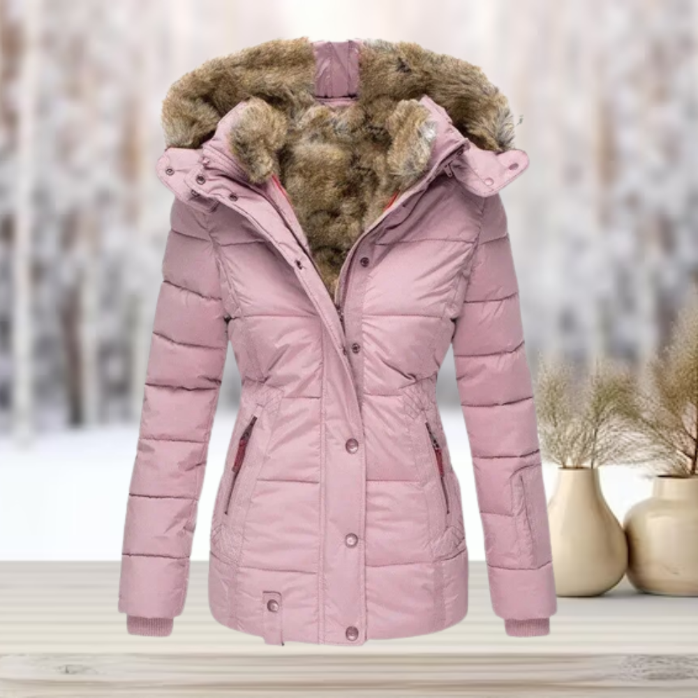 Flauschige Frauen-Winterjacke: Stil & Wärme vereint