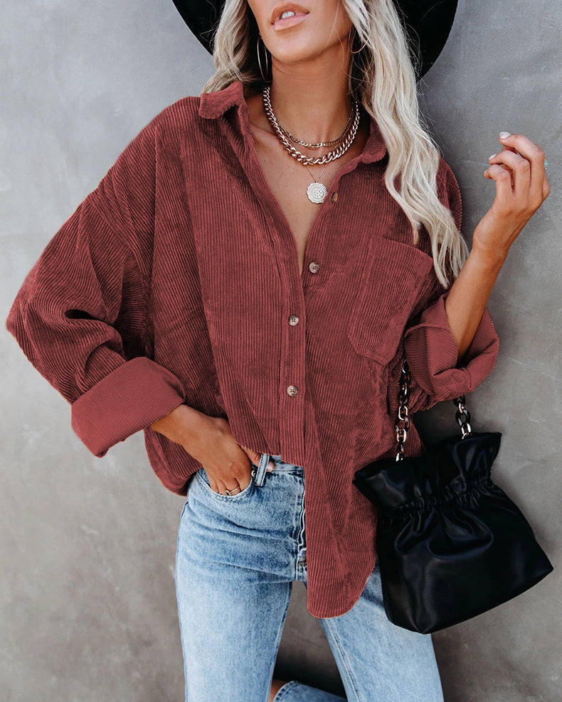 Tanjani | Stylische Oversize-Bluse mit Knopfleiste