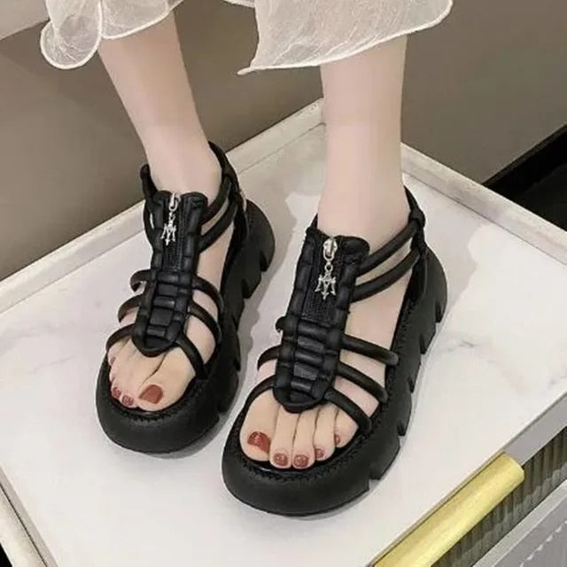 Polly - Sommer-Plattform-Sandalen in Bonbonfarben