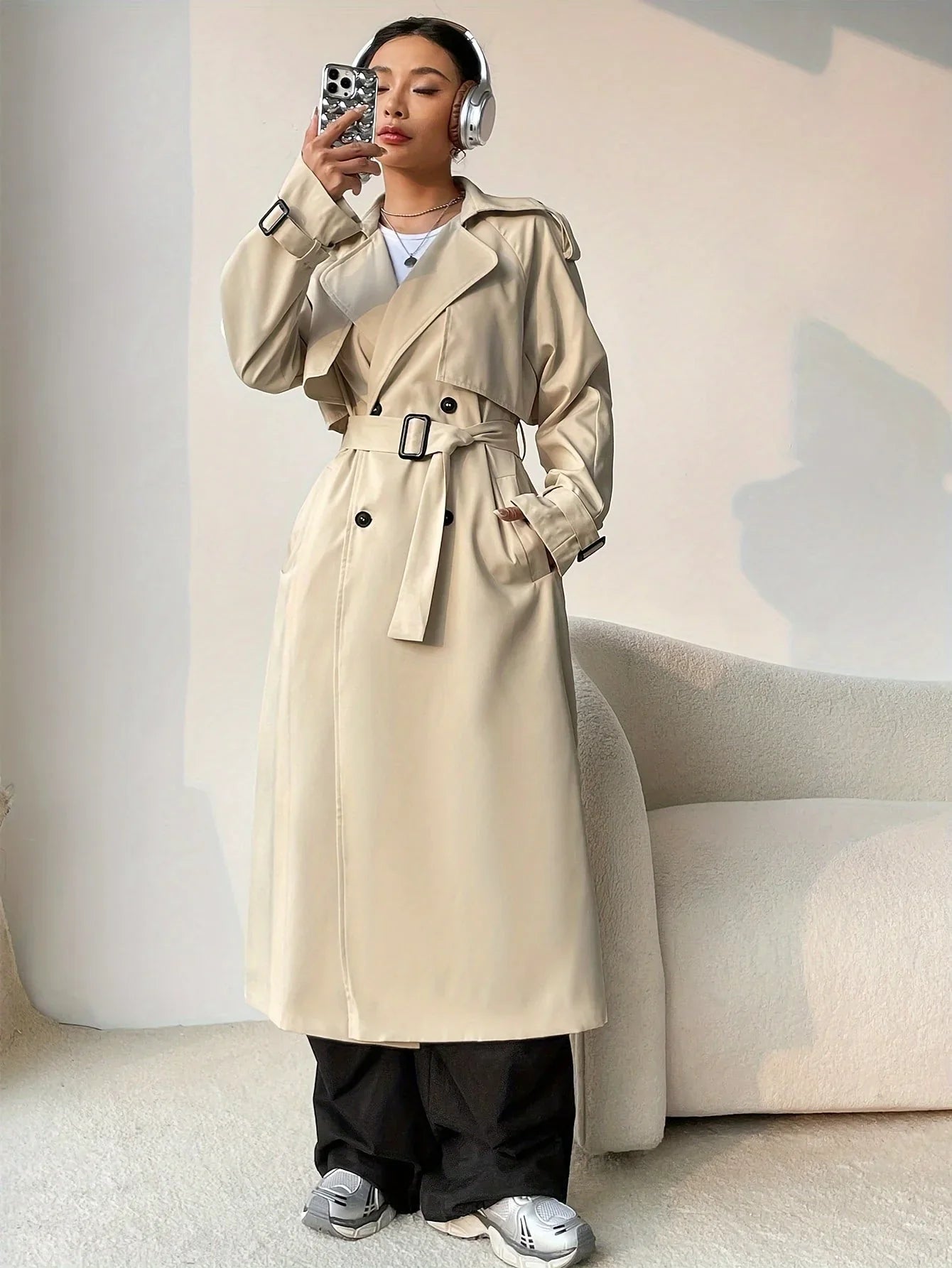 Edra - Bequemer Winter-Trenchcoat für Damen