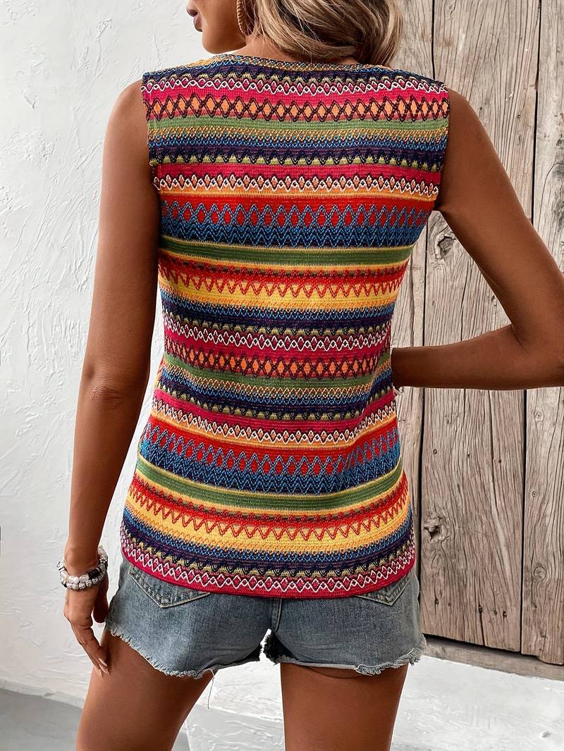 Lebendiges ärmelloses Tanktop Bluse