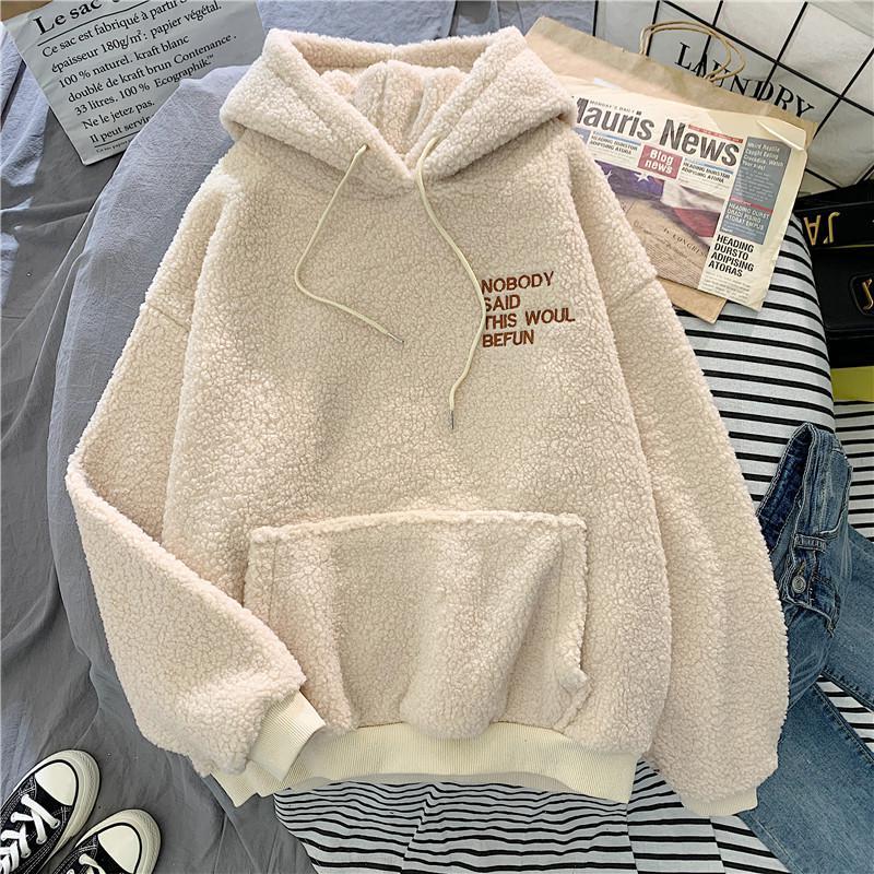 Damen-Fleece-Sweatshirt mit Aufschrift