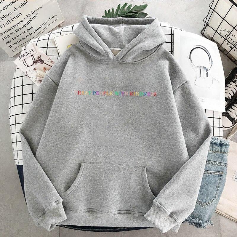 Damen Hoodie mit farbiger Aufschrift