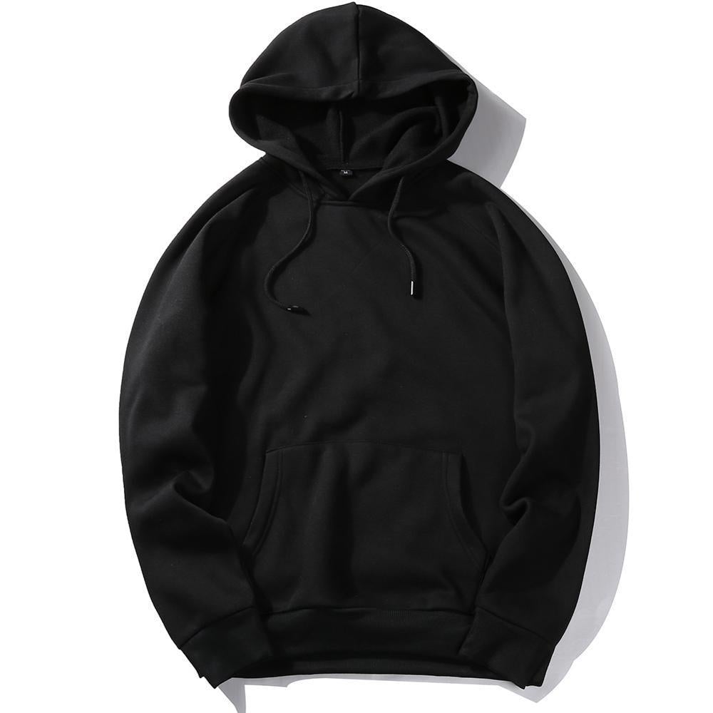 Einfarbiger Herren-Hoodie