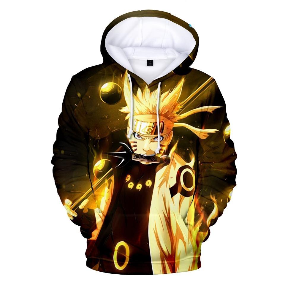 Kapuzen-Sweatshirt für Herren mit Anime-Print