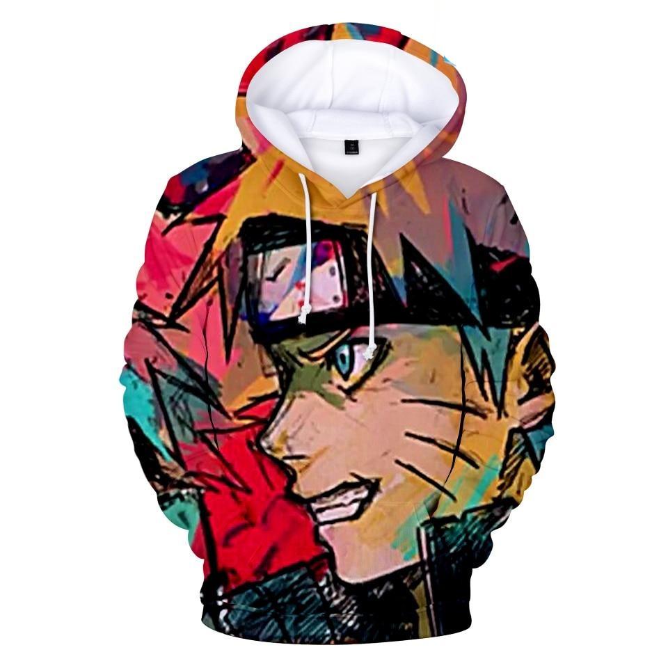 Kapuzen-Sweatshirt für Herren mit Anime-Print