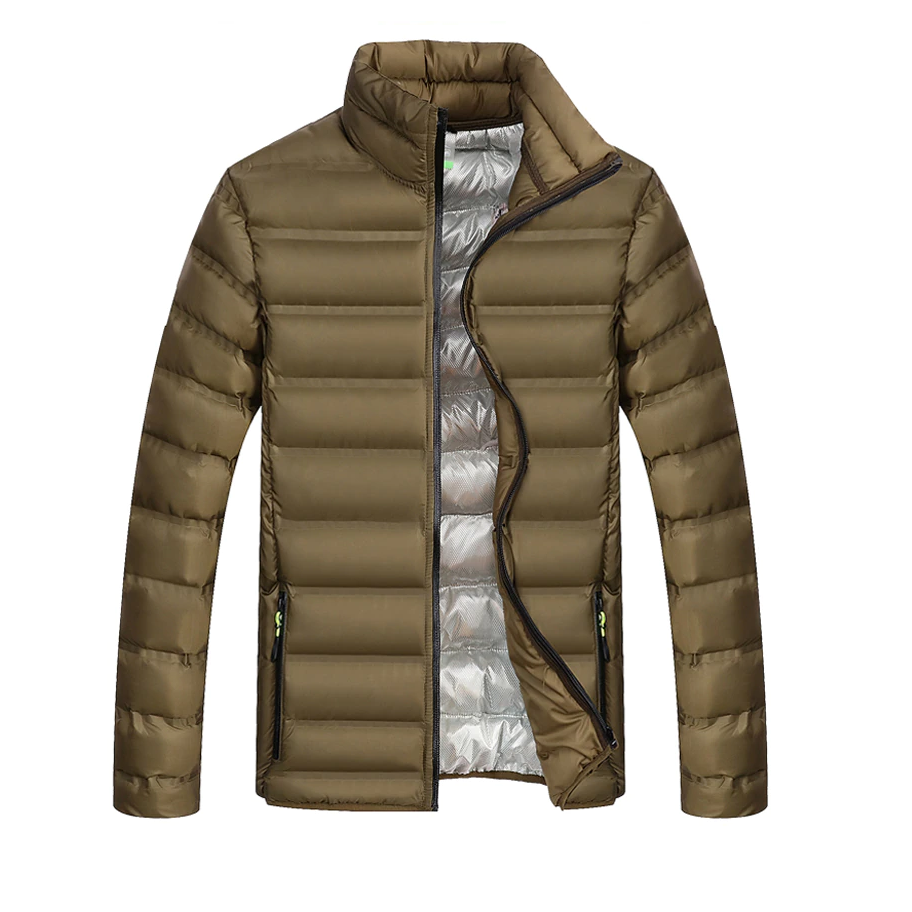 Einfarbige Winterjacke für Herren