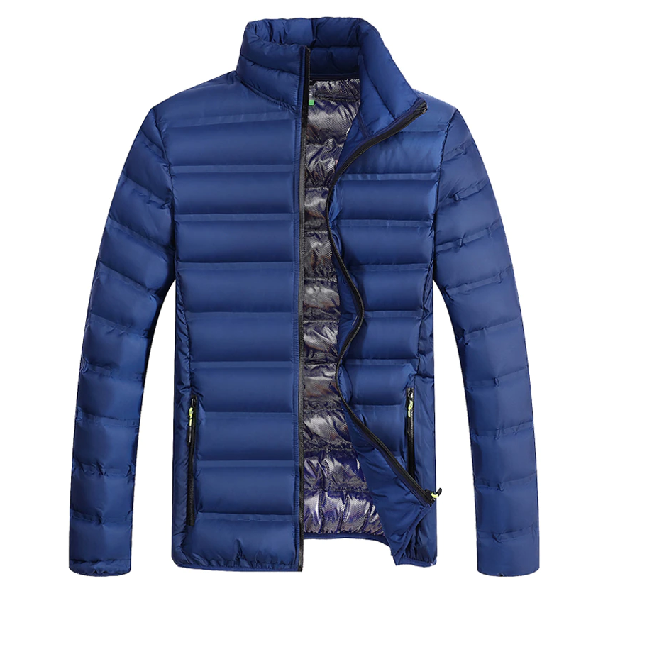 Einfarbige Winterjacke für Herren