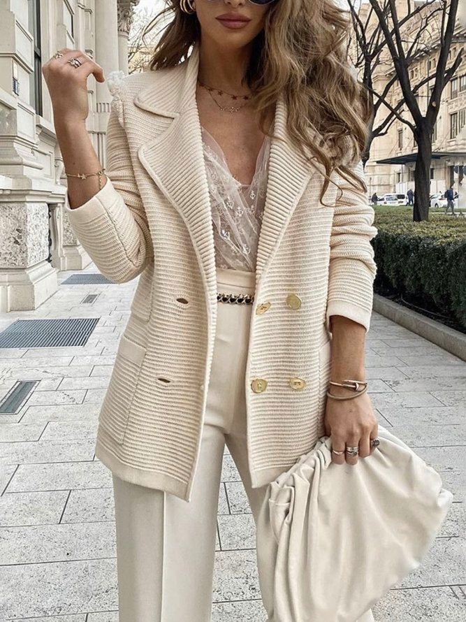 Elegante Khaki-Blazer Weste – Must-Have für Herbst/Winter