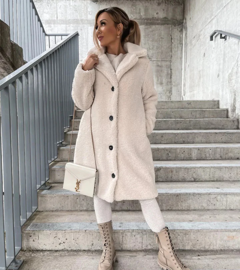 Gabi | Damen Lange Strickjacke | Wintermantel