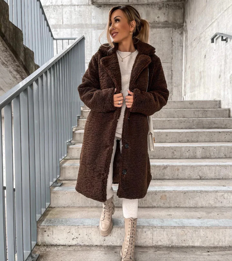 Gabi | Damen Lange Strickjacke | Wintermantel