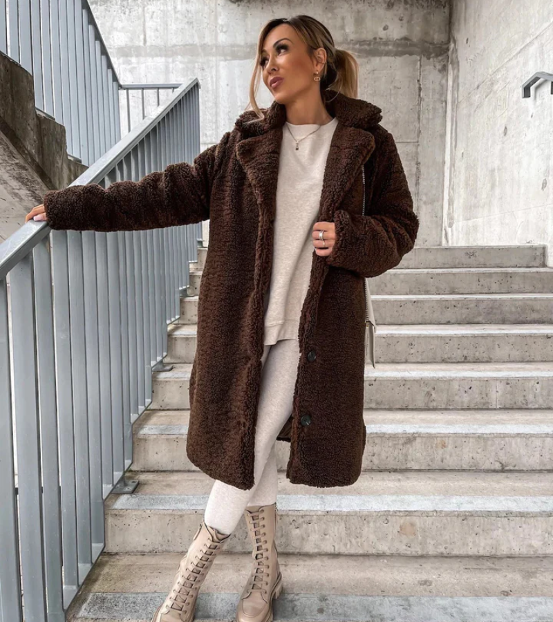 Gabi | Damen Lange Strickjacke | Wintermantel