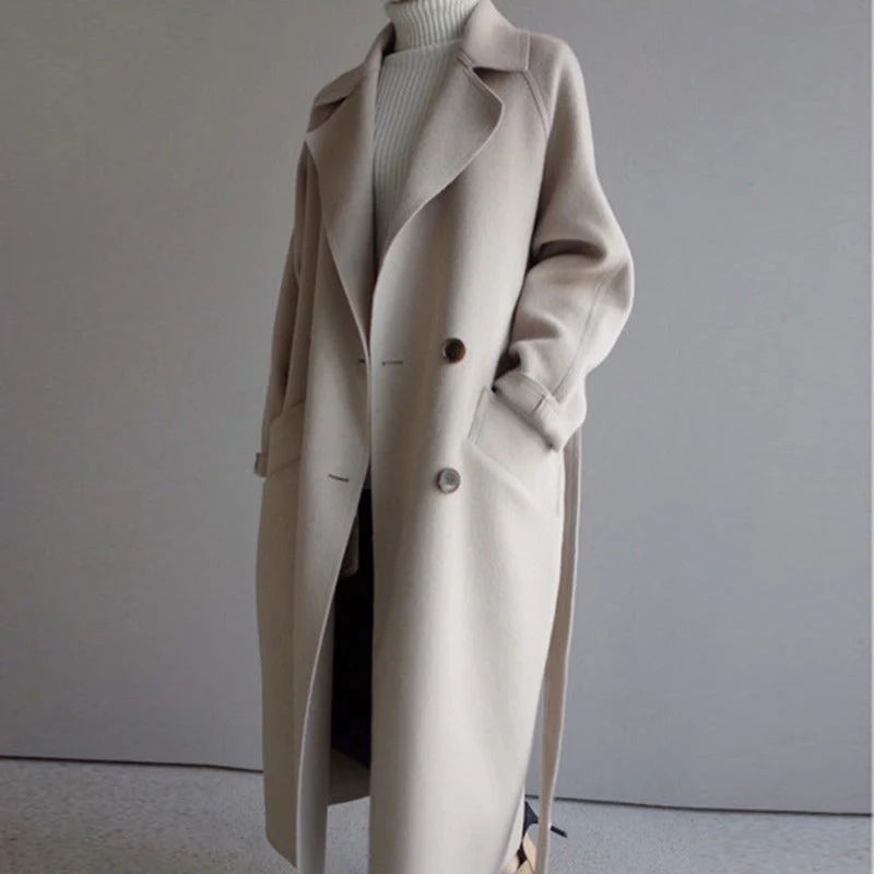 Flavia | Damen Warme Trenchcoat | Wintermantel