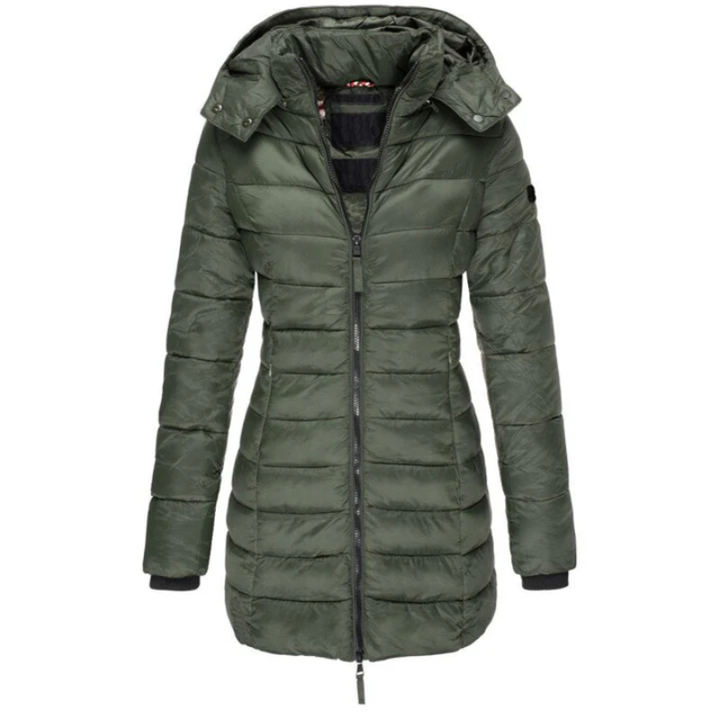 Wiebke | Damen Wasserdichte Steppjacke | Lange Mantel