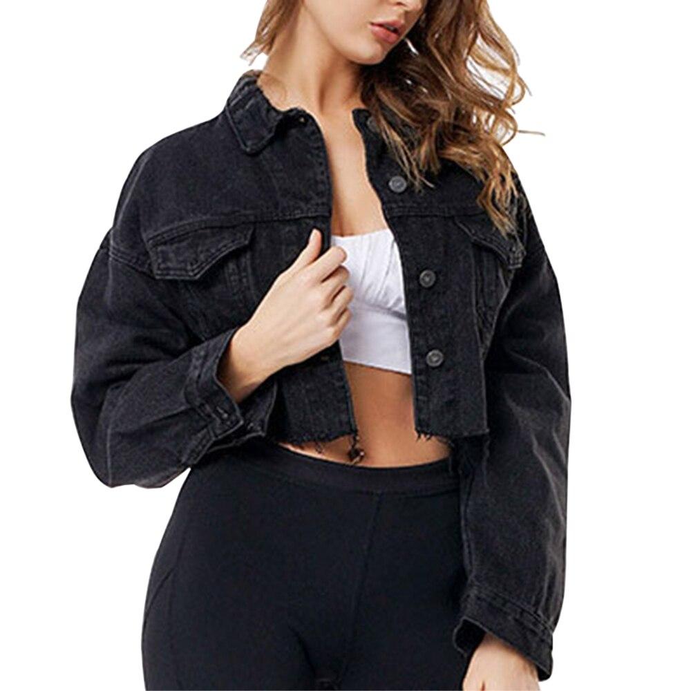 Gecroppte Jeansjacke für Damen