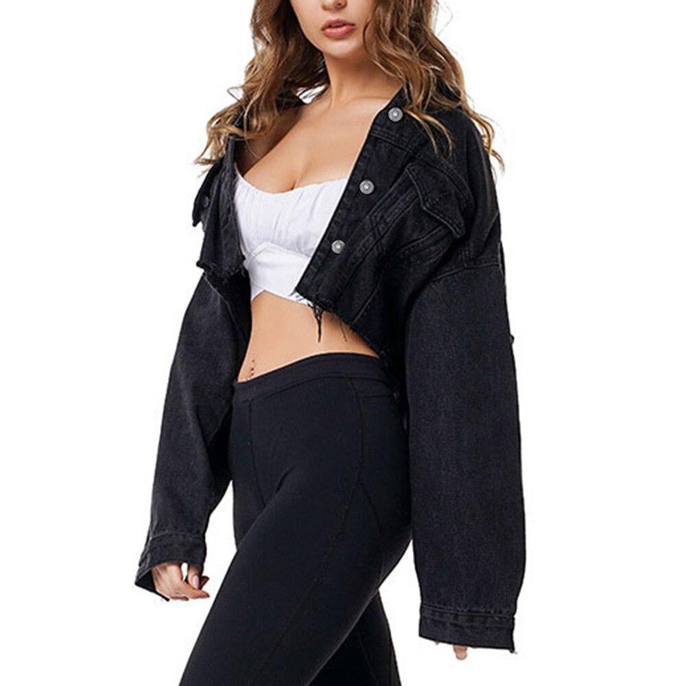 Gecroppte Jeansjacke für Damen