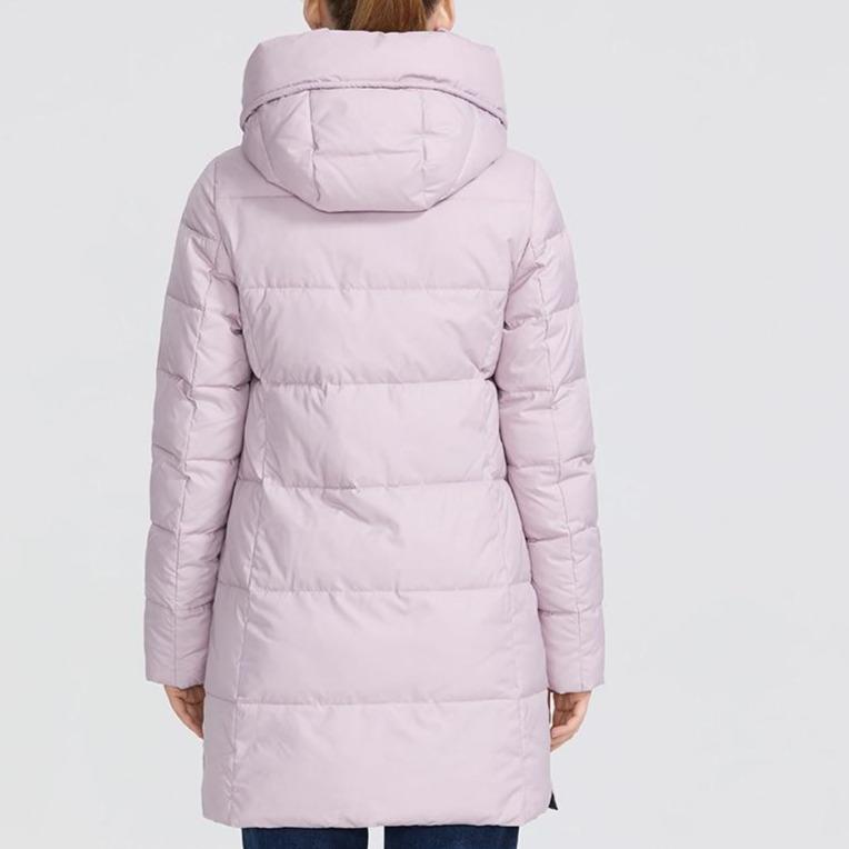 Längere Damen Winterjacke mit Stehkragen