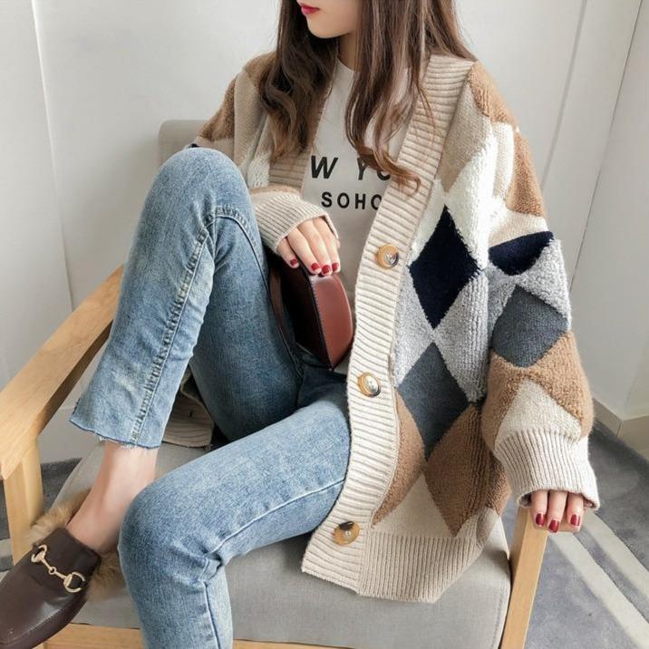 Karierter Cardigan für Damen