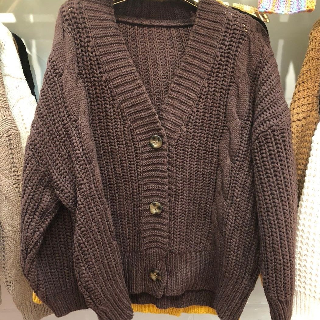 Damen-Cardigan mit dekorativem Webmuster