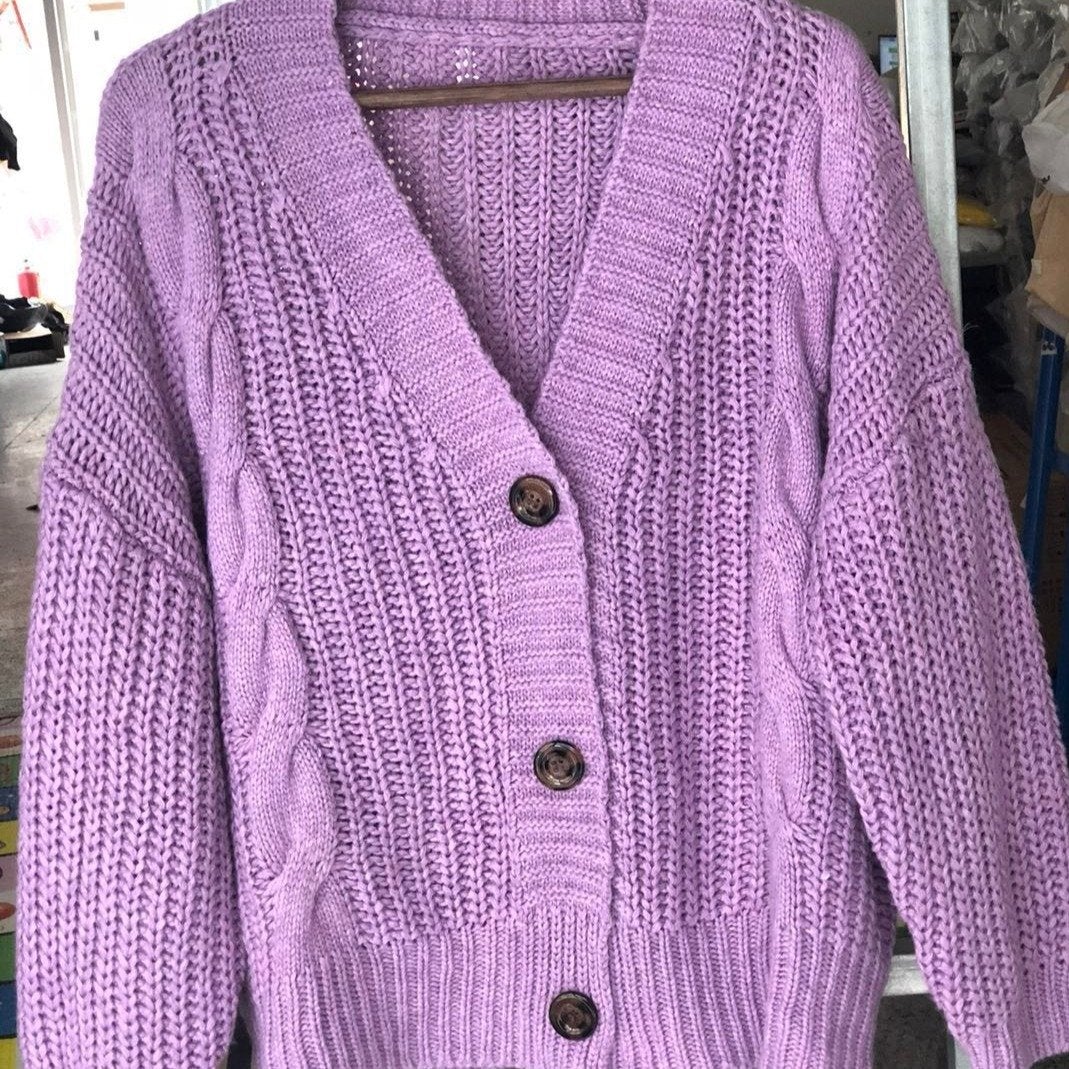 Damen-Cardigan mit dekorativem Webmuster