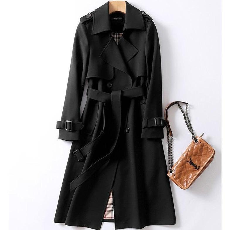 Einfarbiger Trenchcoat für Damen