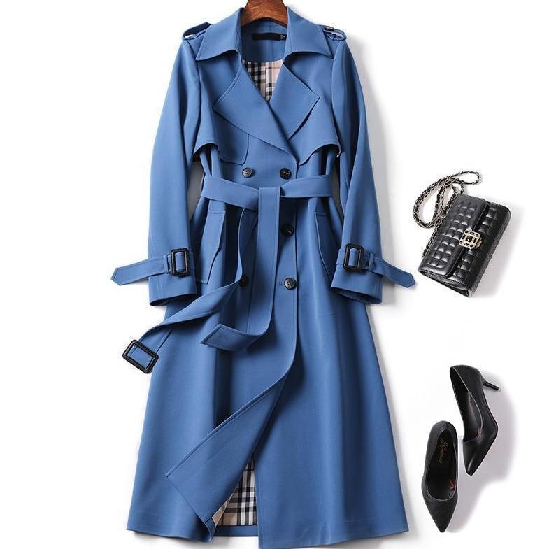 Einfarbiger Trenchcoat für Damen