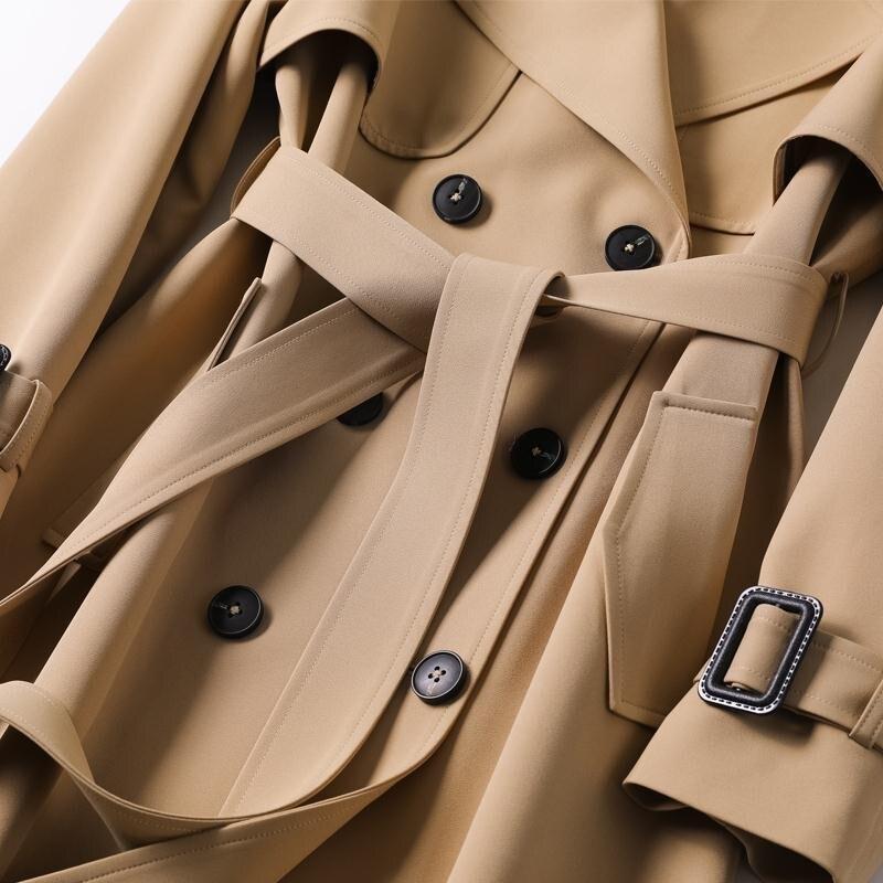 Einfarbiger Trenchcoat für Damen