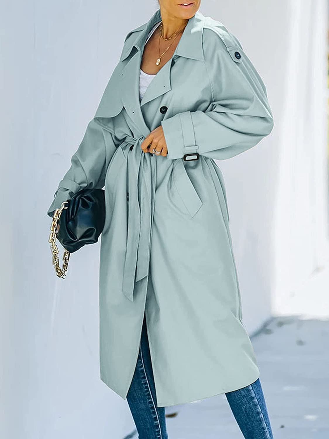 Nysa - Damen Stylischer Langer Trench Mantel | Winter