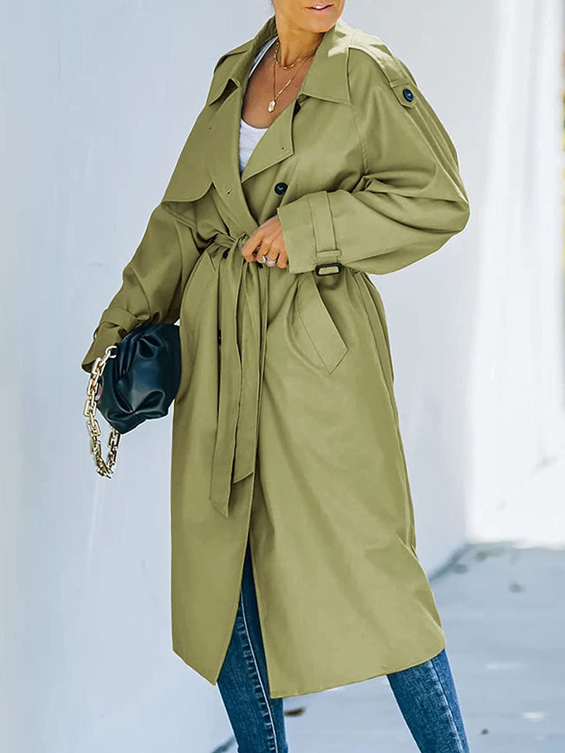 Nysa - Damen Stylischer Langer Trench Mantel | Winter