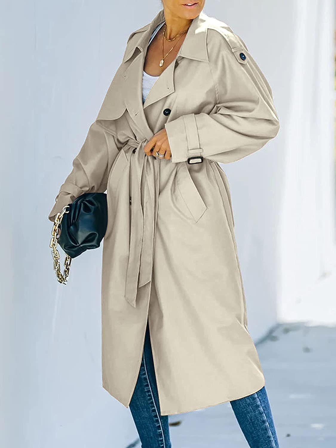 Nysa - Damen Stylischer Langer Trench Mantel | Winter