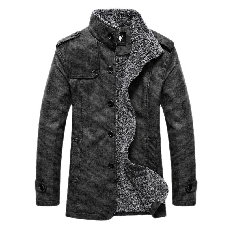 Jett - Luxuriöser Leder-Fleece-Mantel