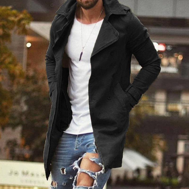 Danilo | Herren Trenchcoat Schwarz | Herbst Jacke