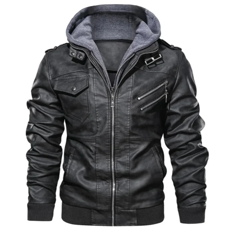 Bastian | Herren Bomber Jacke | Schwarz