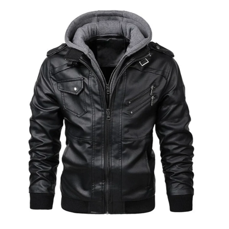 Bastian | Herren Bomber Jacke | Schwarz