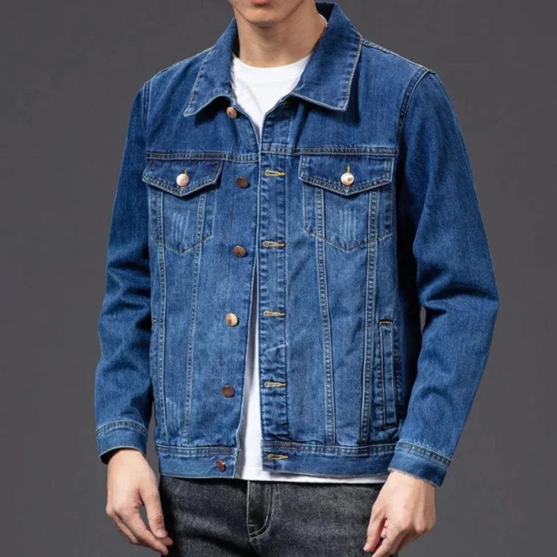 Torben | Herren Leichte Jeansjacke | Blau