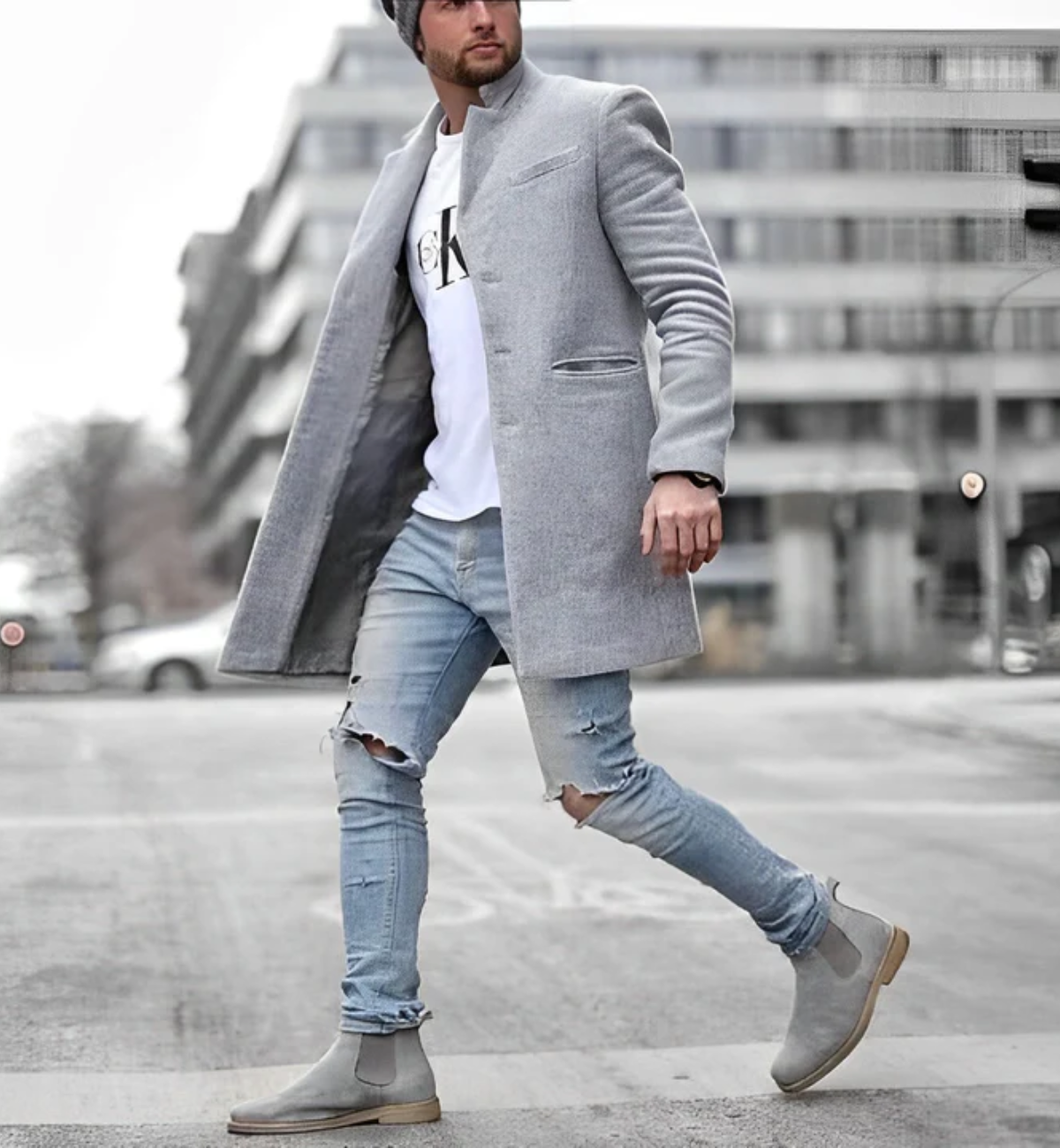 Carlo | Herren Elegant Trenchcoat | Wintermantel