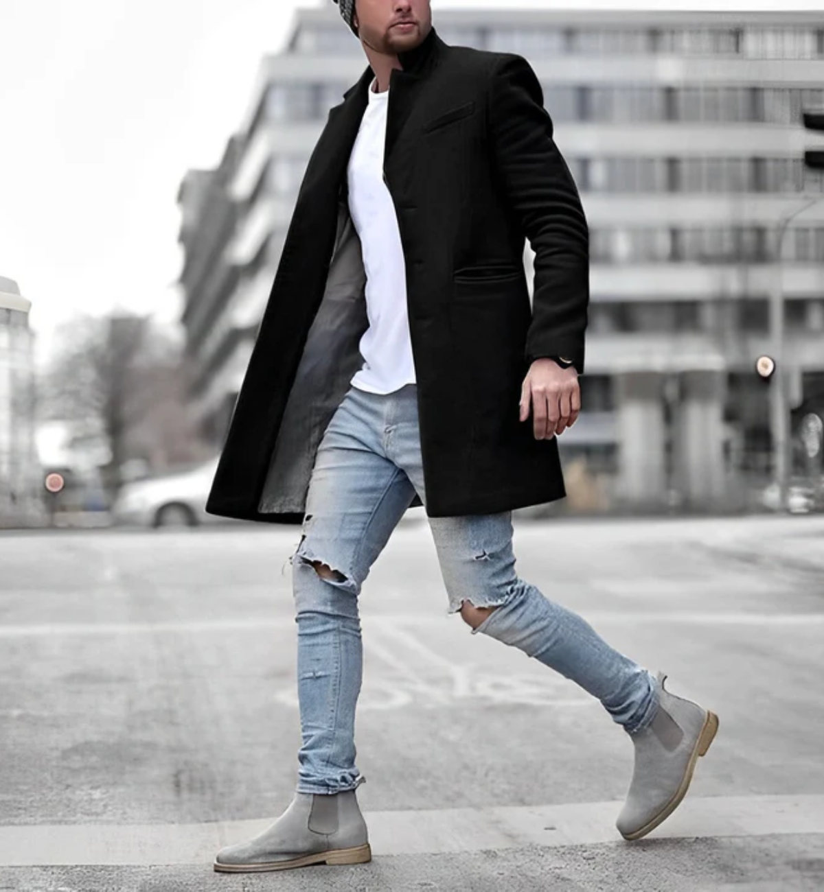 Carlo | Herren Elegant Trenchcoat | Wintermantel