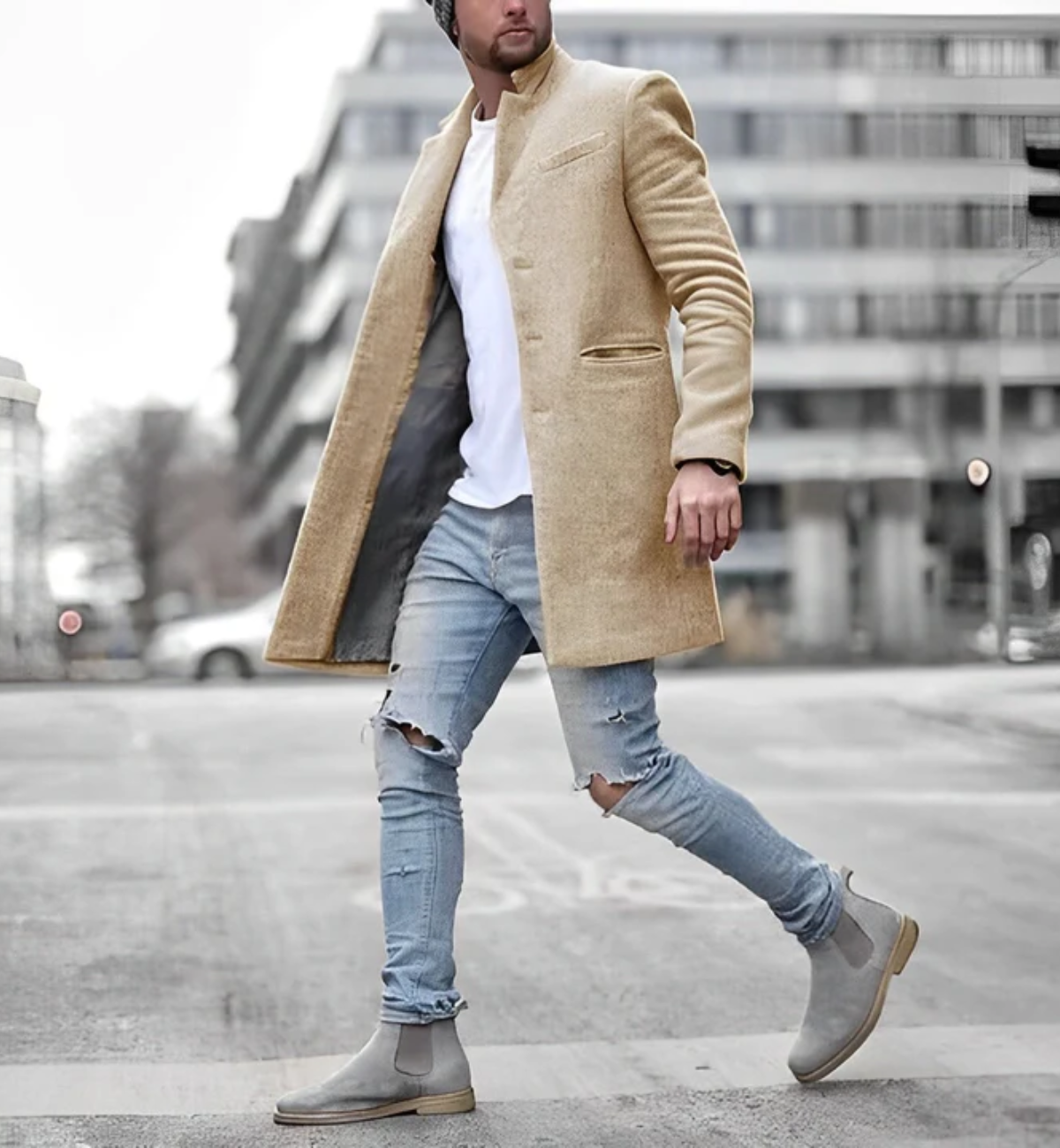 Carlo | Herren Elegant Trenchcoat | Wintermantel