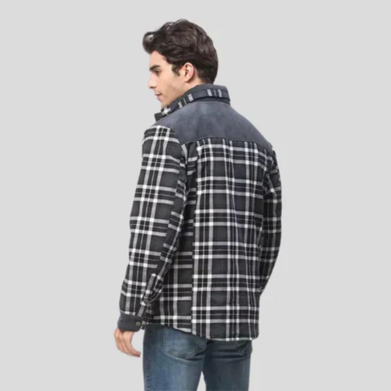 Falk | Herren Karierte Winterjacke | Mantel