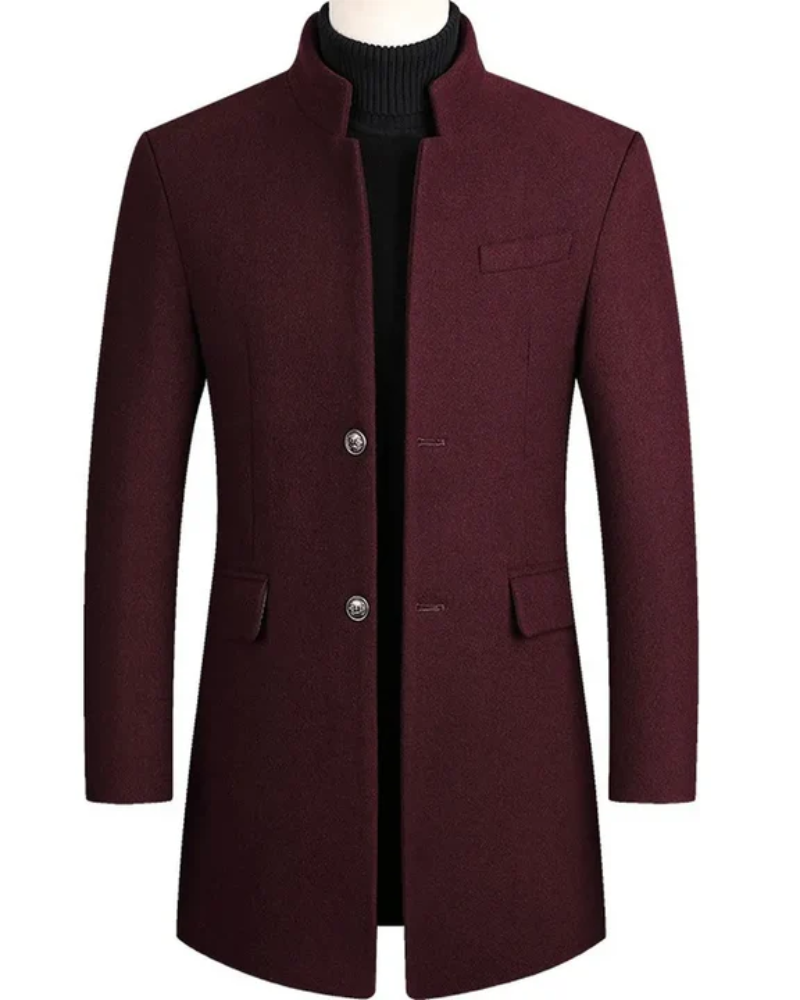 Frank | Herren Schwarz Trenchcoat | Lange Mantel