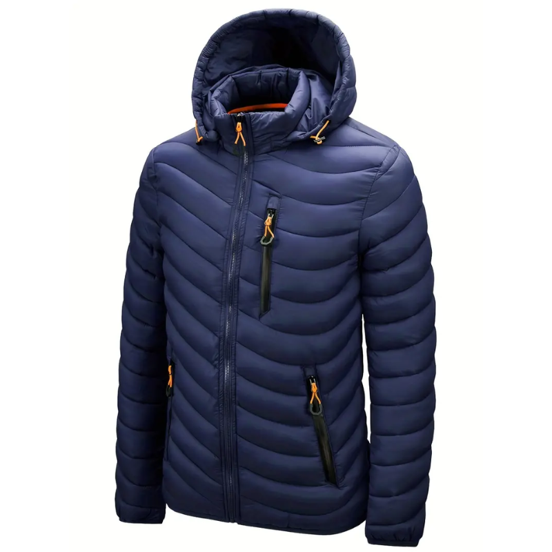 Zigmund | Herren Winter Steppjacke | Daunenjacke Schwarz