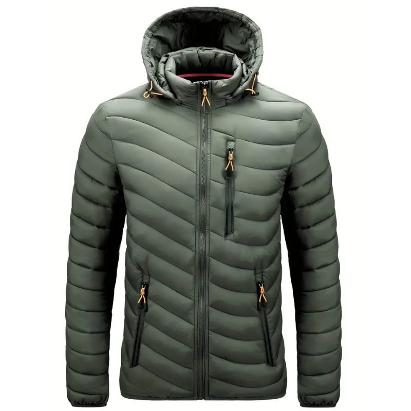 Zigmund | Herren Winter Steppjacke | Daunenjacke Schwarz