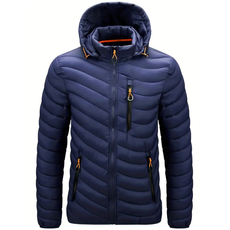 Zigmund | Herren Winter Steppjacke | Daunenjacke Schwarz