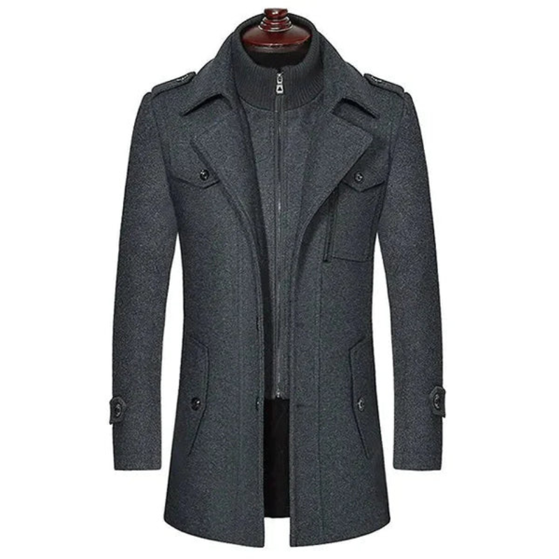 Victor | Herren Warme Winterjacke | Lange Mantel