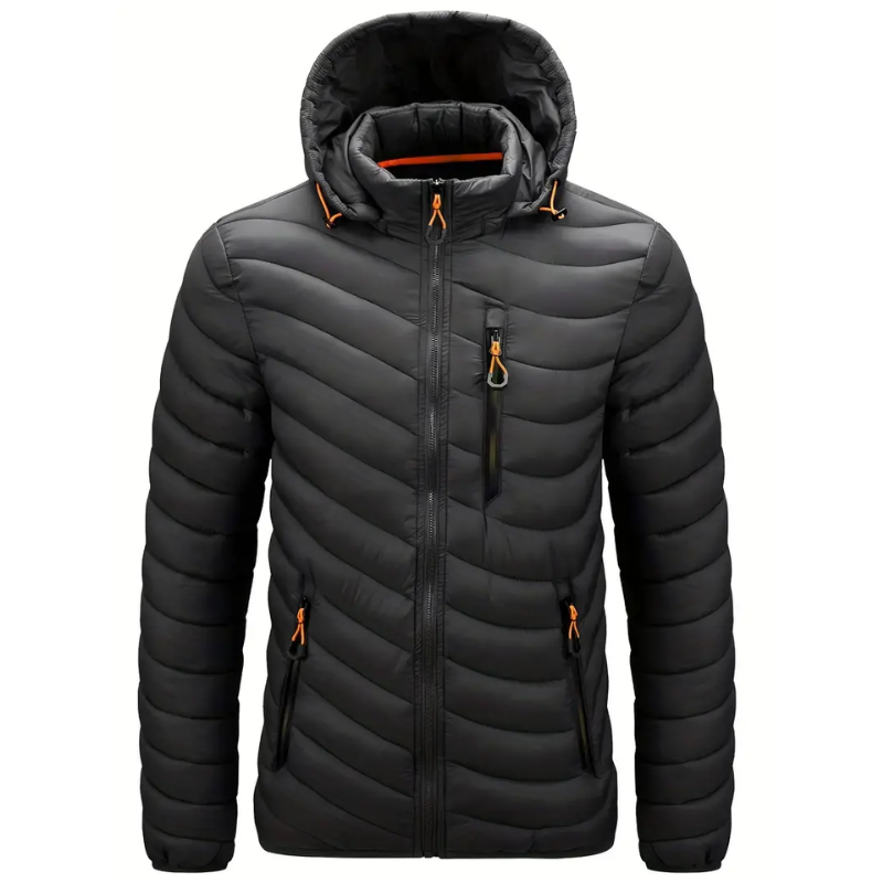 Zigmund | Herren Winter Steppjacke | Daunenjacke Schwarz